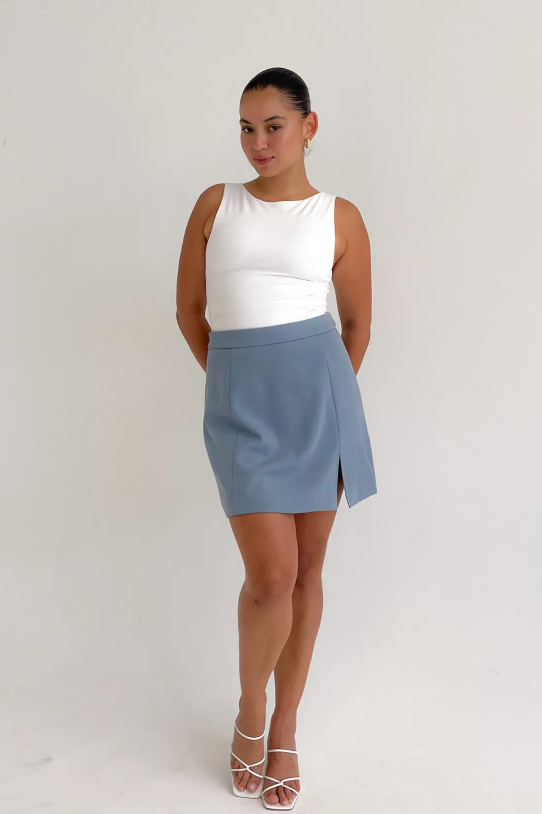 Fayt Skirts | ANA SKIRT POWDER BLUE