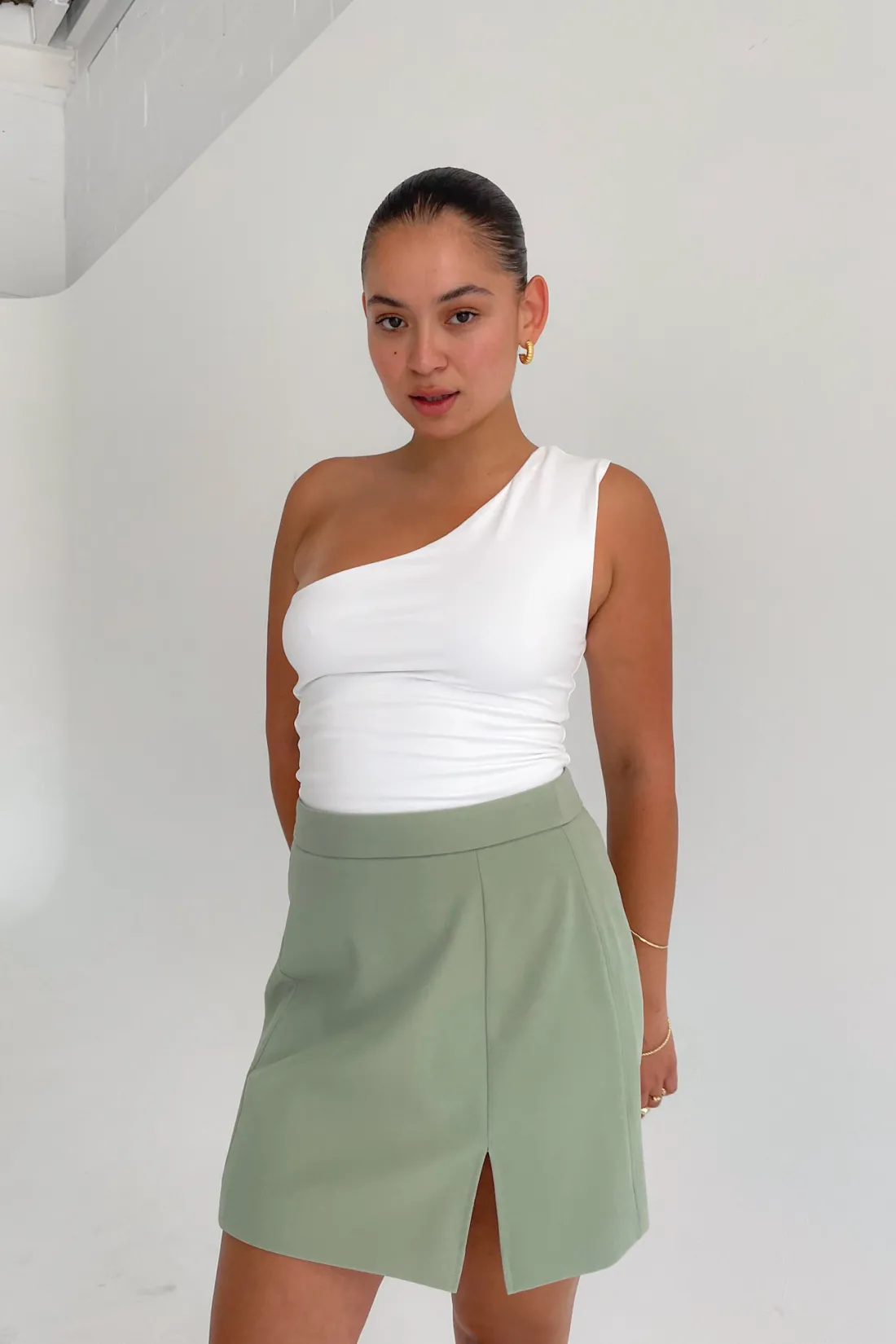 Fayt Skirts | ANA SKIRT SAGE GREEN