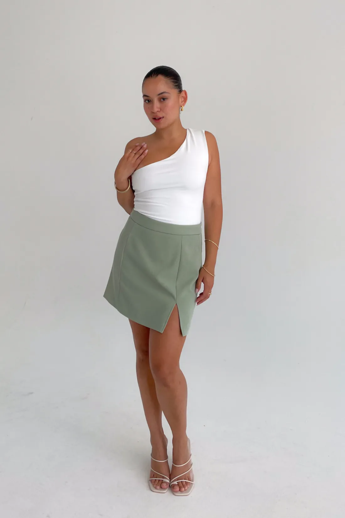 Fayt Skirts | ANA SKIRT SAGE GREEN