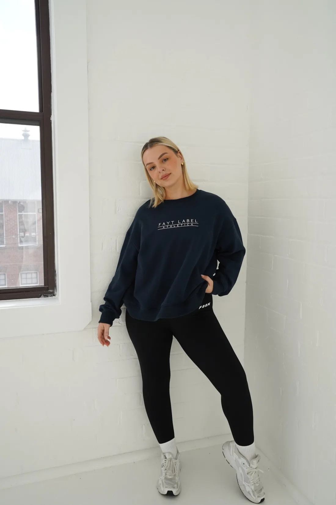 Fayt Tops | Sweaters & Knits | ATHLETICA OVERSIZED CREW NAVY