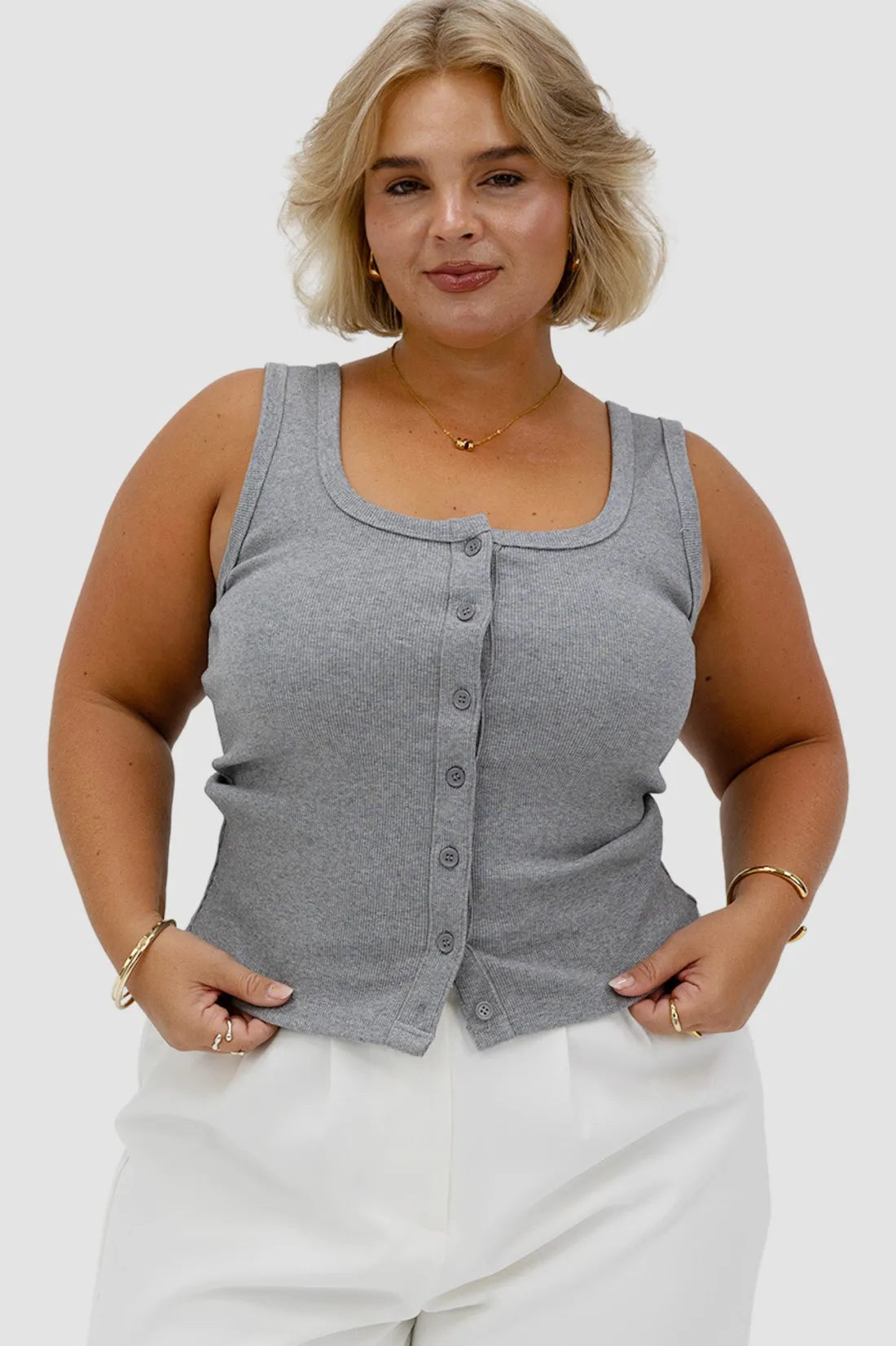 Fayt Tops | BECKER TOP GREY MARLE