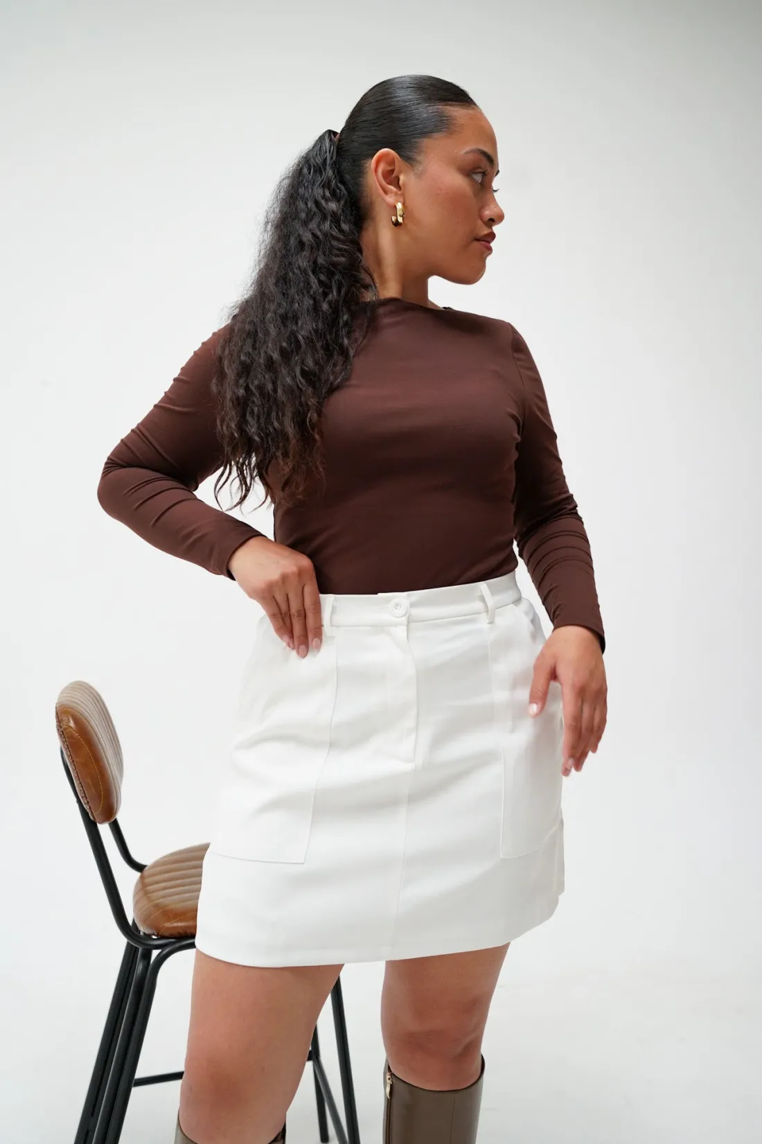 Fayt Skirts | BENNETT SKIRT WHITE