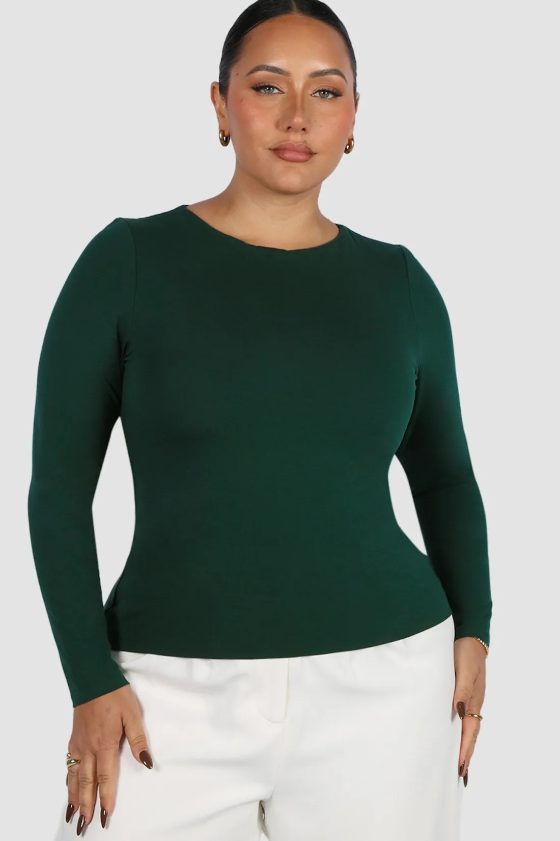 Fayt Tops | BUTTERY LONG SLEEVE DEEP GREEN