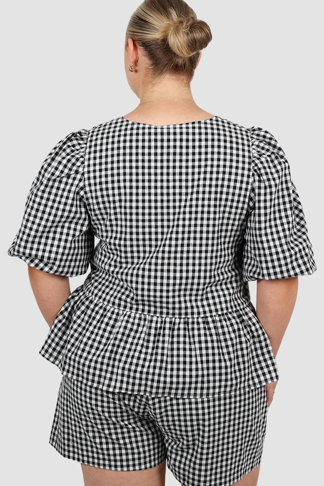 Fayt Tops | Sets | FAWN TOP B&W GINGHAM