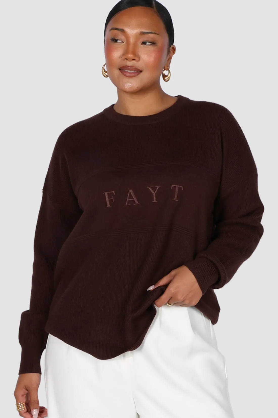 Fayt Tops | Sweaters & Knits | KNIT SWEATER CHOCOLATE