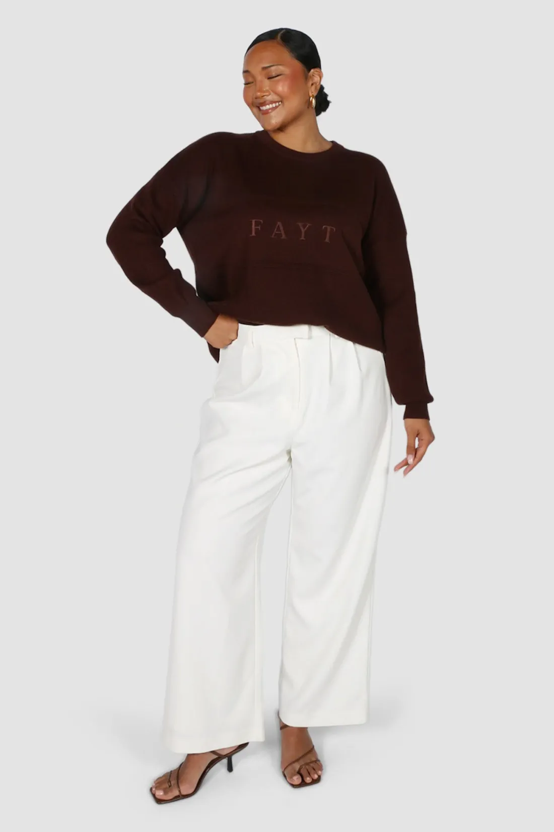 Fayt Tops | Sweaters & Knits | KNIT SWEATER CHOCOLATE