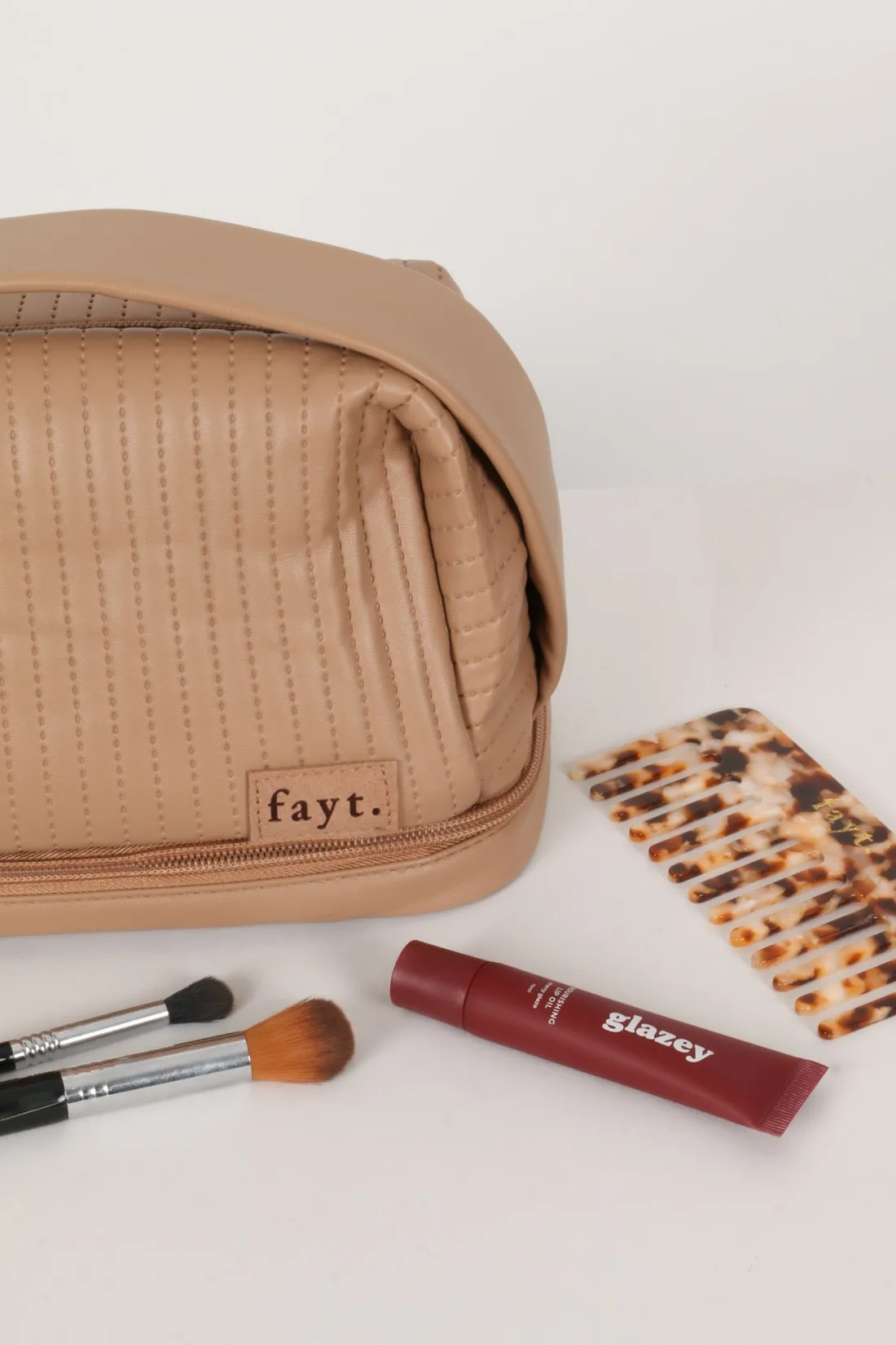 Fayt Accessories | MAKEUP BAG COFFEE