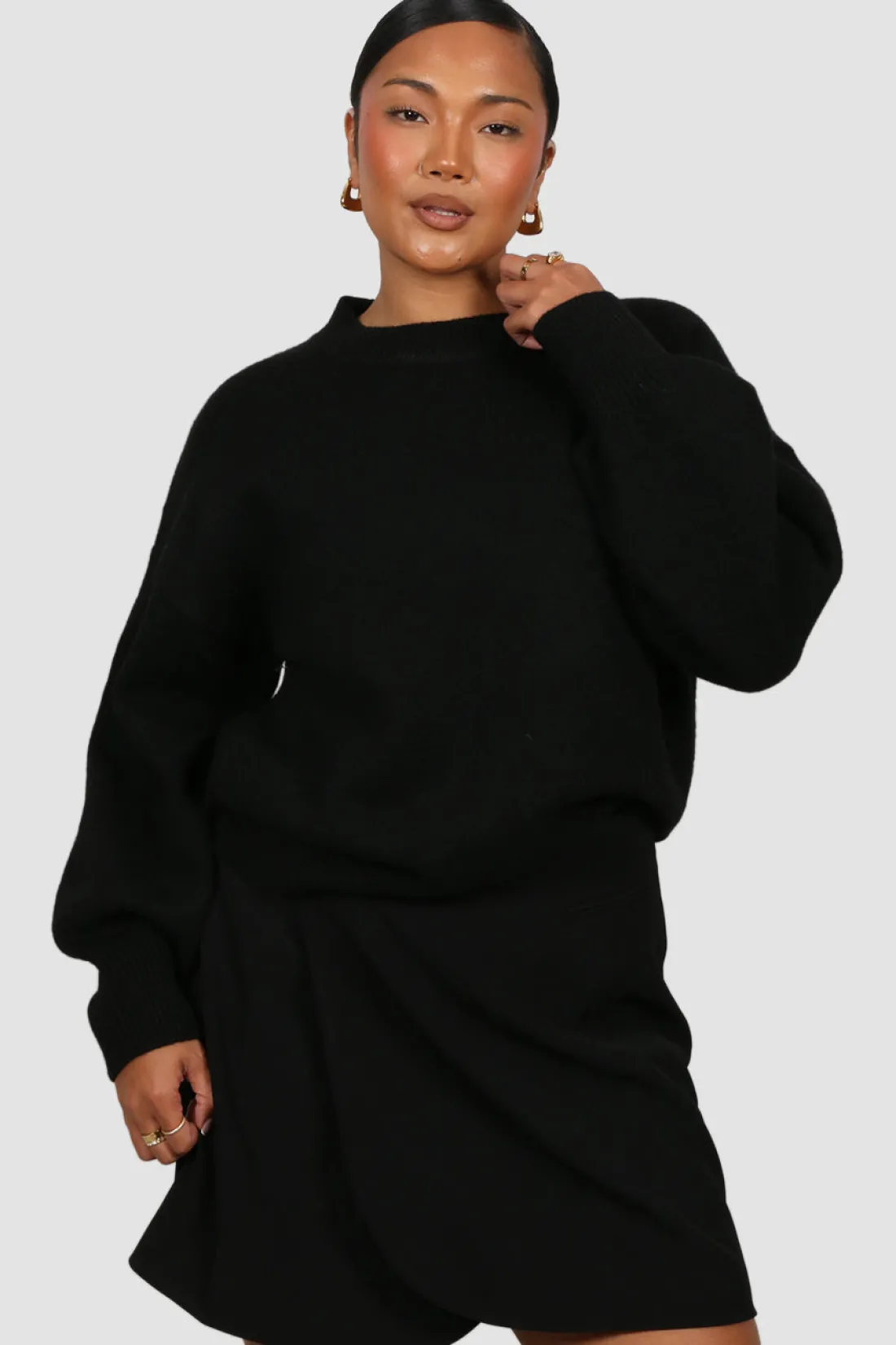 Fayt Tops | Jackets, Knits & Coats | HARPER KNIT BLACK