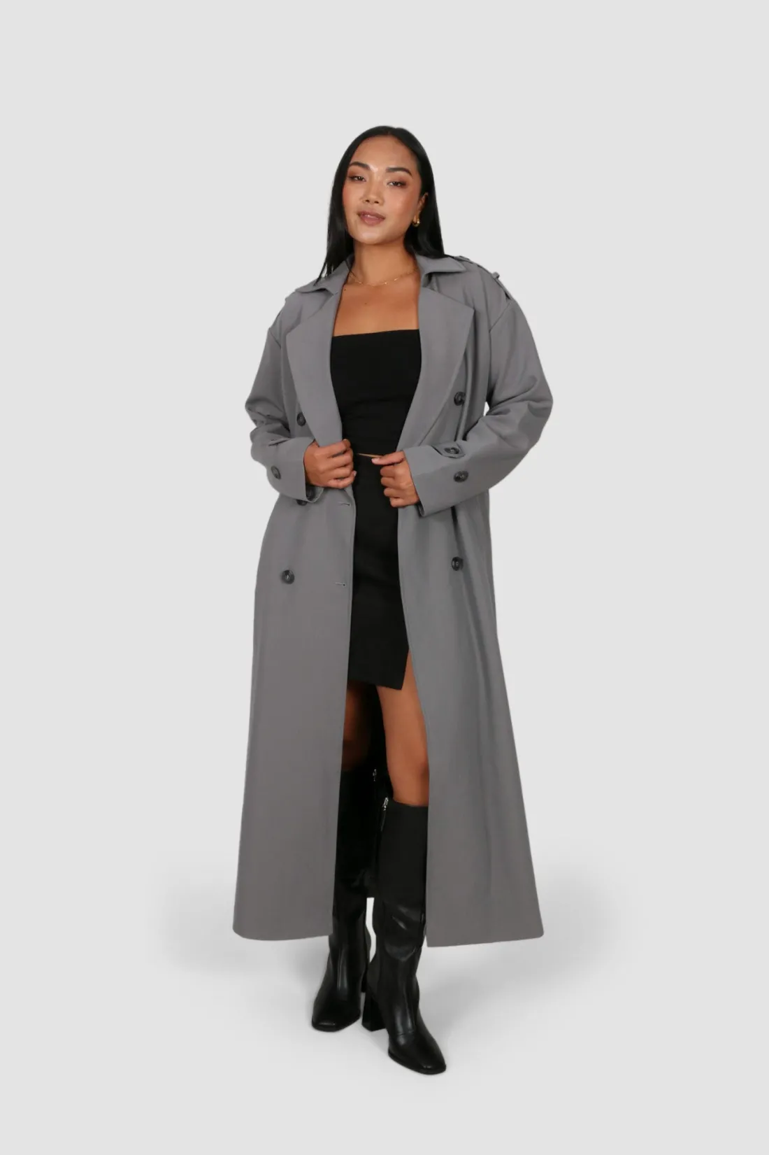 Fayt Jackets, Knits & Coats | HENDRIX TRENCH COAT GREY