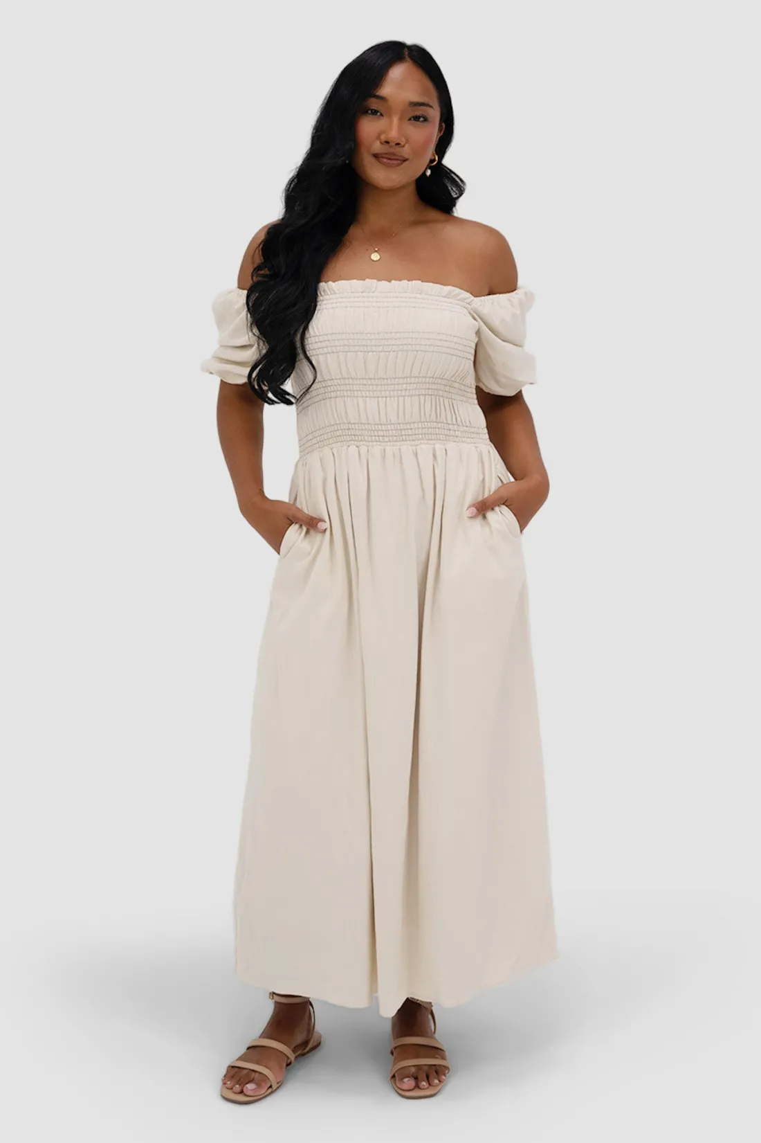 Fayt Dresses | Dresses | ISMAE MAXI DRESS NEUTRAL