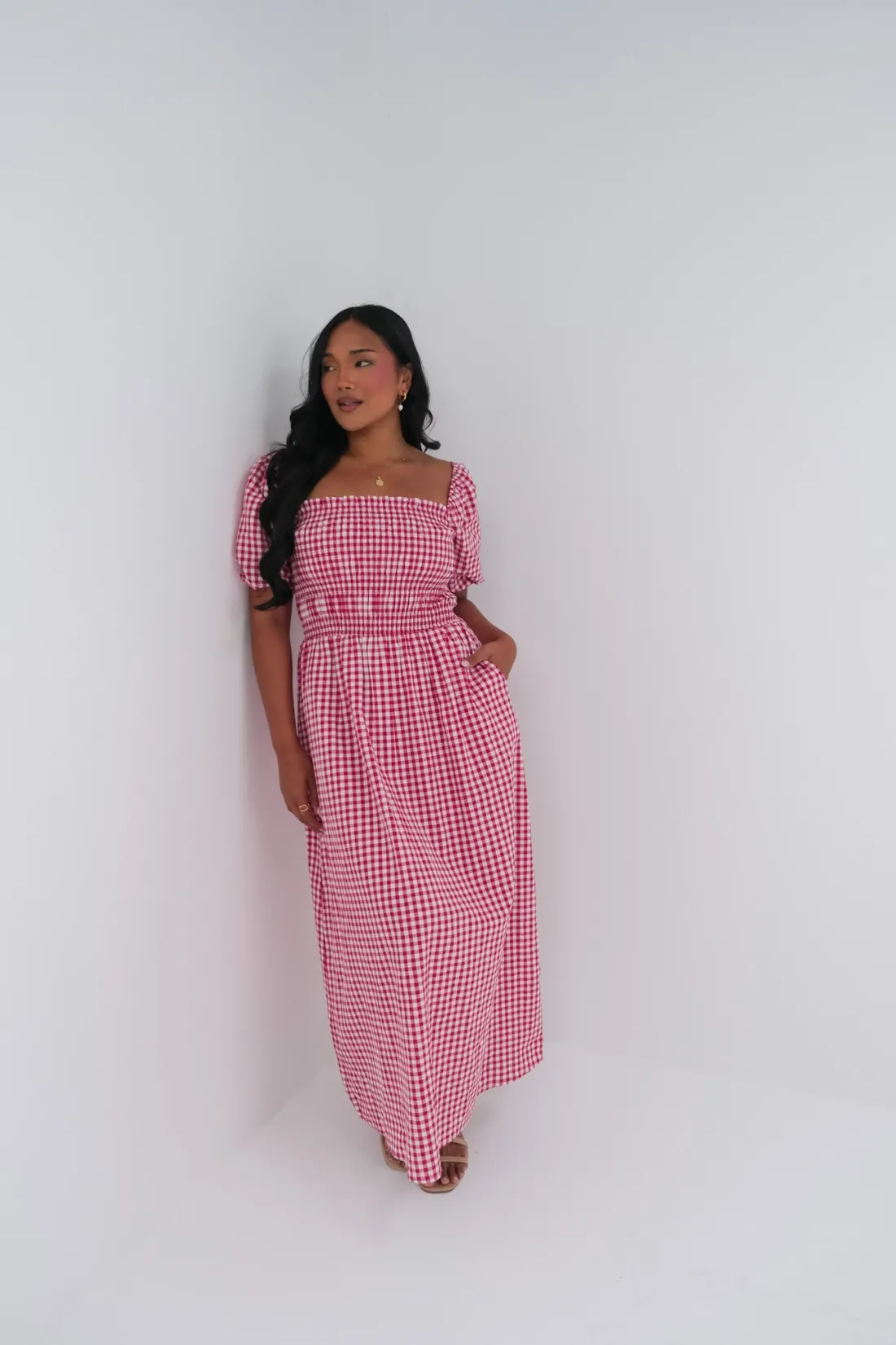 Fayt Dresses | Dresses | ISMAE MAXI DRESS RED GINGHAM