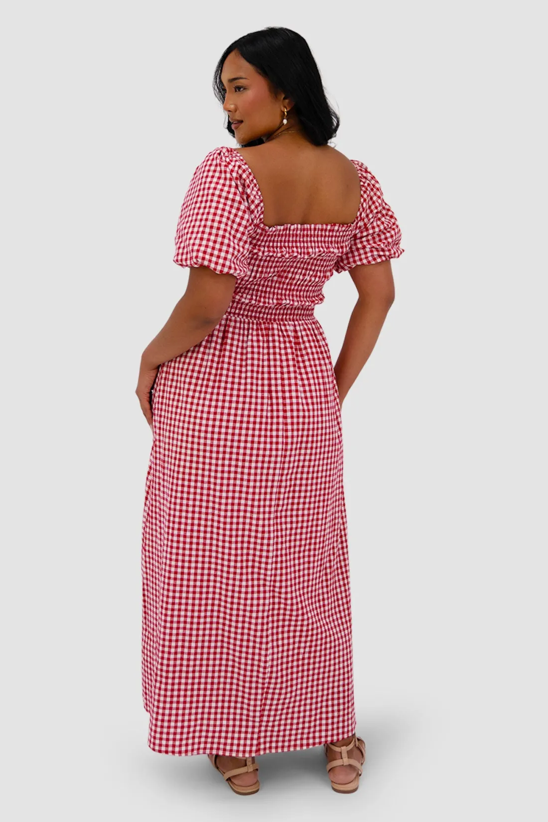 Fayt Dresses | Dresses | ISMAE MAXI DRESS RED GINGHAM