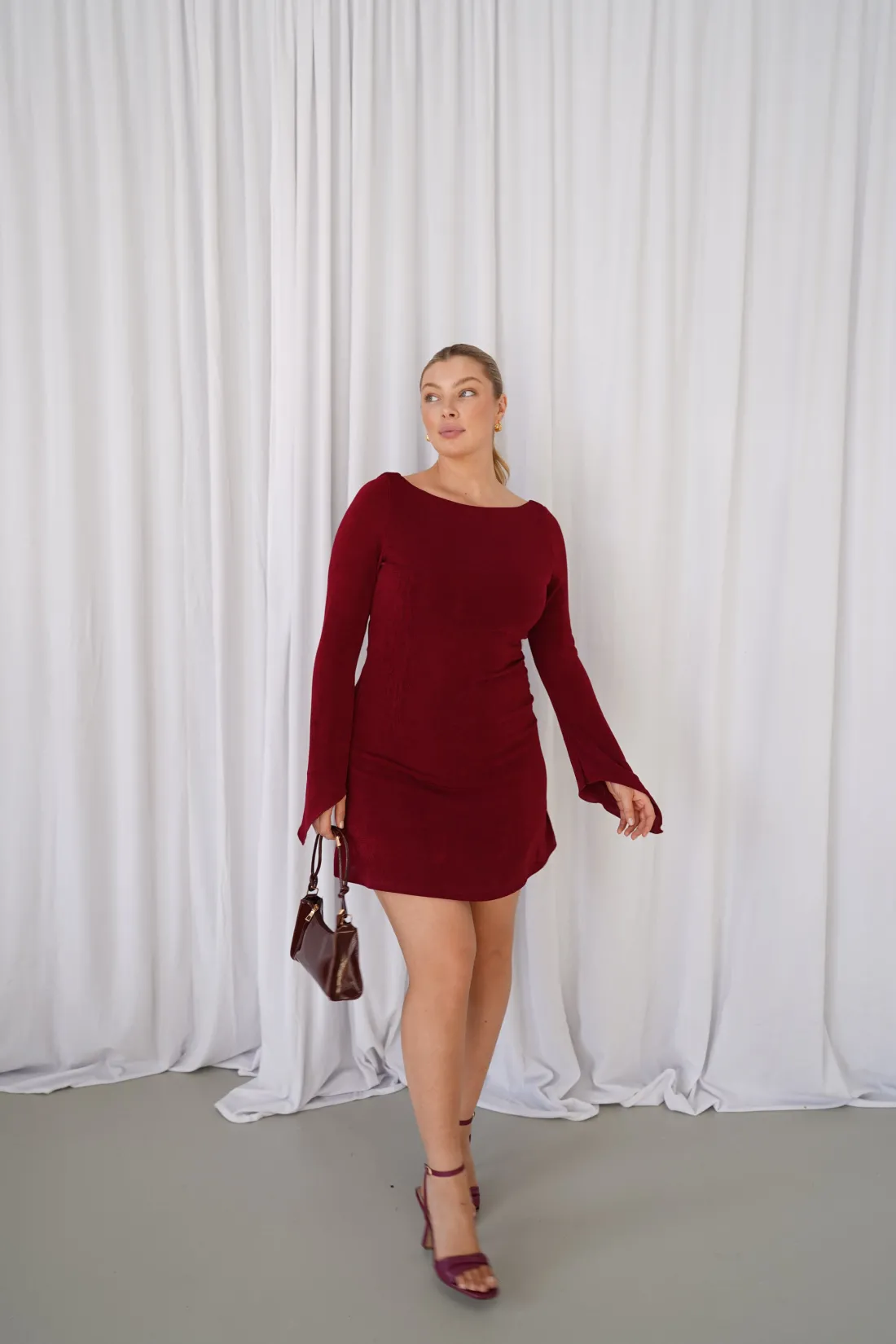 Fayt Dresses | Dresses | KENZIE MINI DRESS WINE