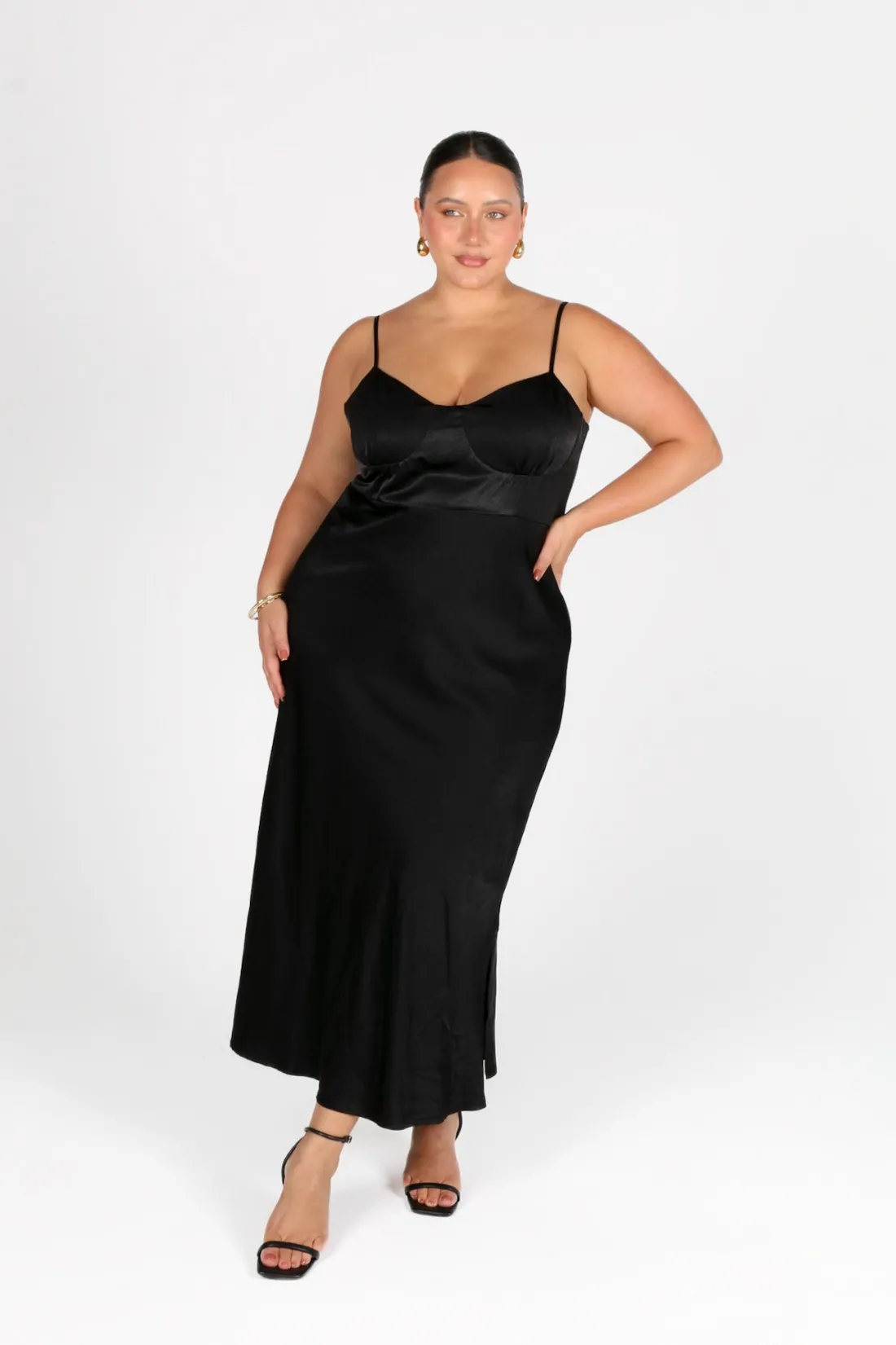 Fayt Dresses | Dresses | MARGOT SILKY SLIP MIDI DRESS BLACK