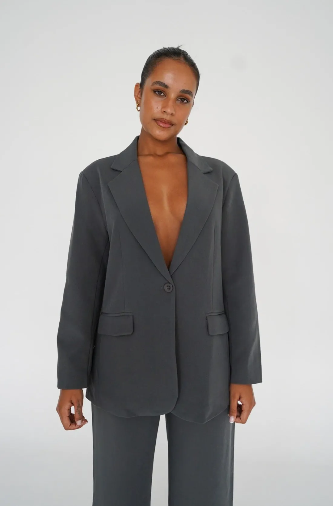 Fayt Jackets, Knits & Coats | PORSCHA BLAZER CHARCOAL