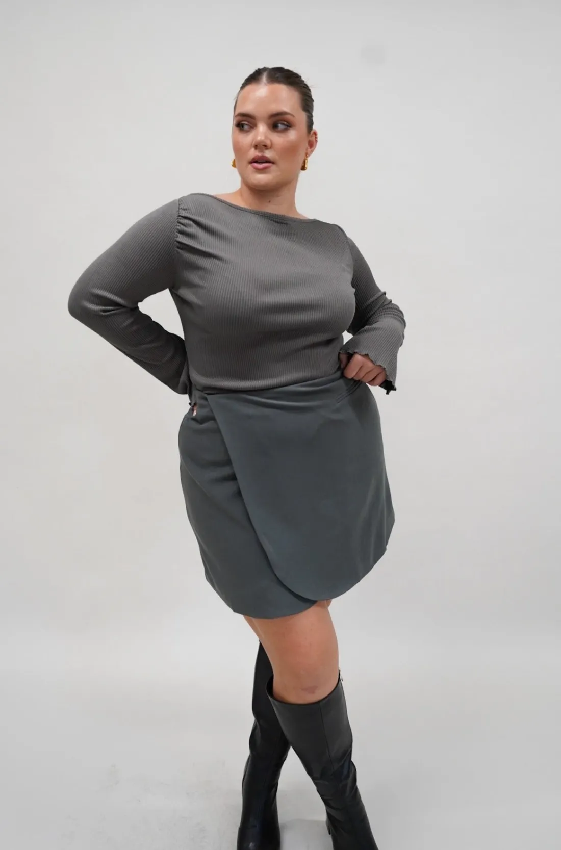 Fayt Skirts | PORTER SKIRT GREY