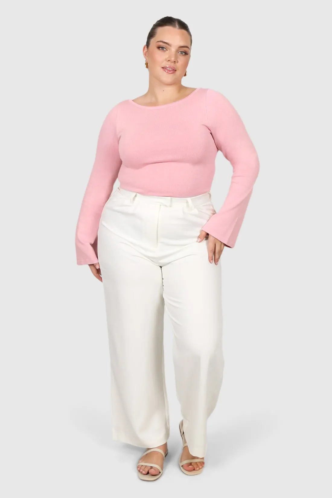 Fayt Tops | Jackets, Knits & Coats | RAE KNIT TOP PINK