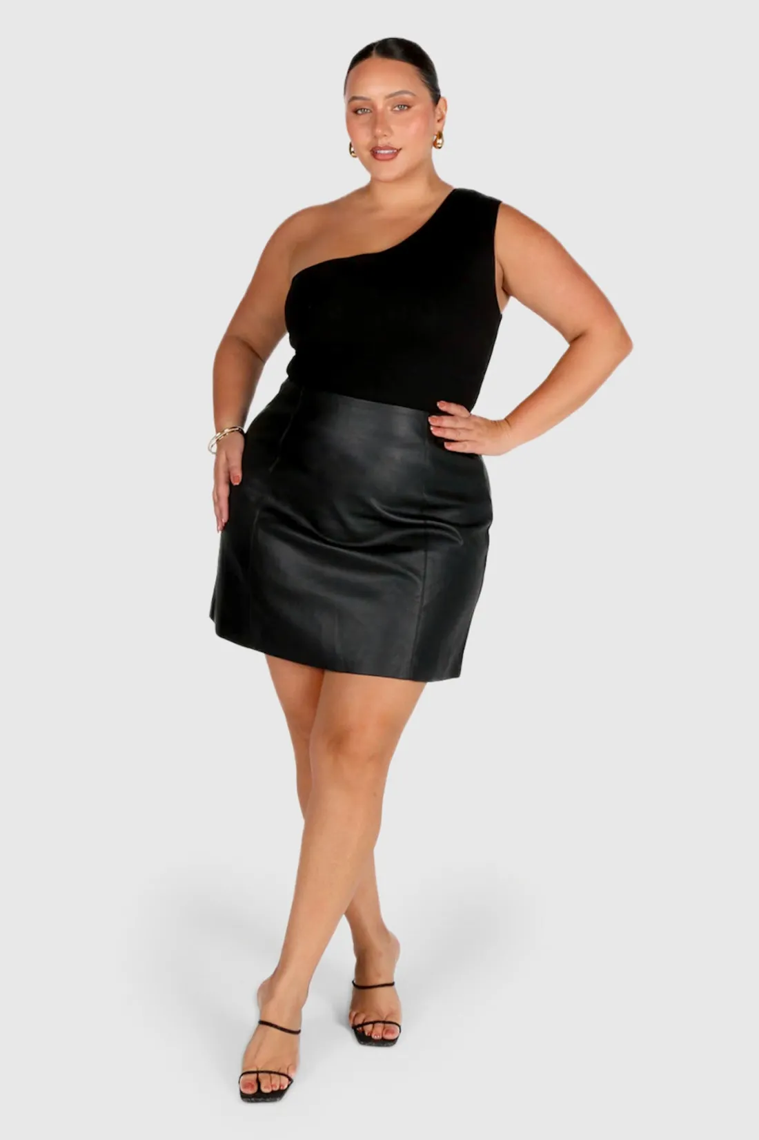 Fayt Skirts | REVOLVER PU LEATHER SKIRT BLACK