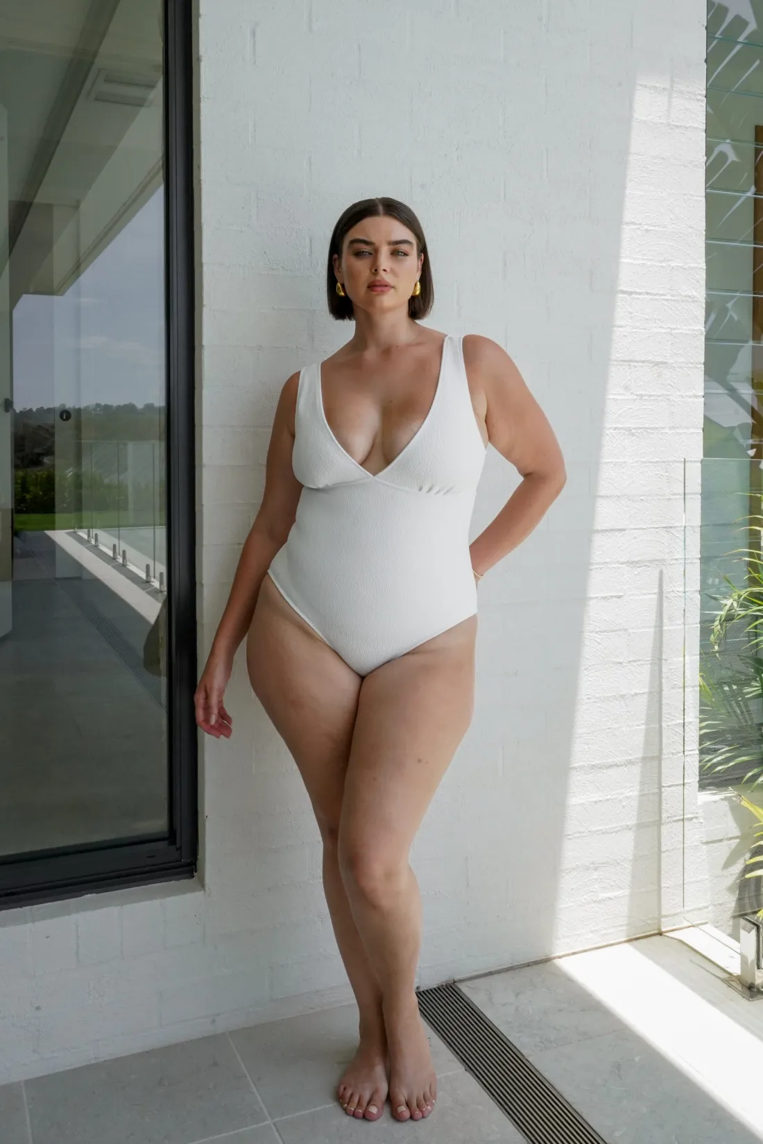 Fayt Swimwear | SEONA SWIMSUIT WHITE CRINKLE