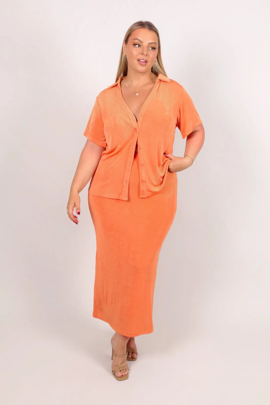 Fayt Skirts | SOLA SKIRT TANGERINE