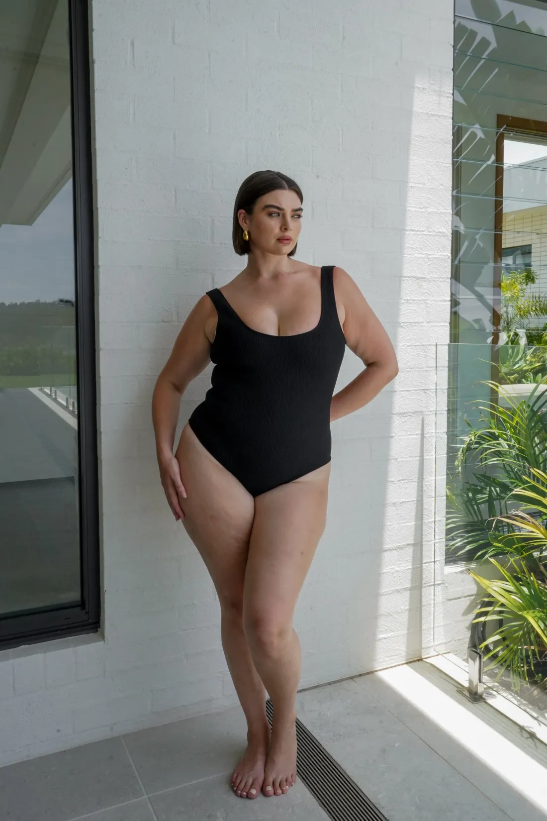 Fayt Swimwear | STORMI SWIMSUIT BLACK CRINKLE