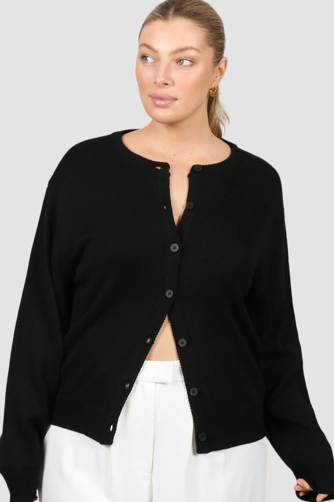 Fayt Tops | Sweaters & Knits | WILLOW KNIT CARDIGAN BLACK