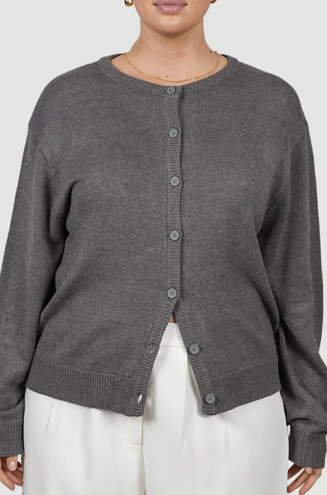 Fayt Tops | Sweaters & Knits | WILLOW KNIT CARDIGAN GREY