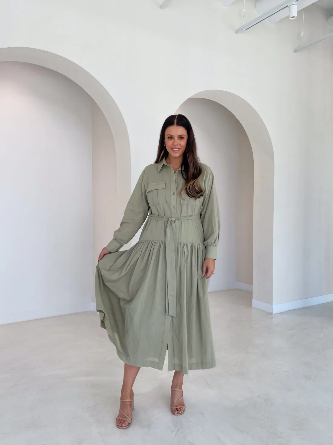 Fayt Dresses | Dresses | WISTERIA DRESS KHAKI