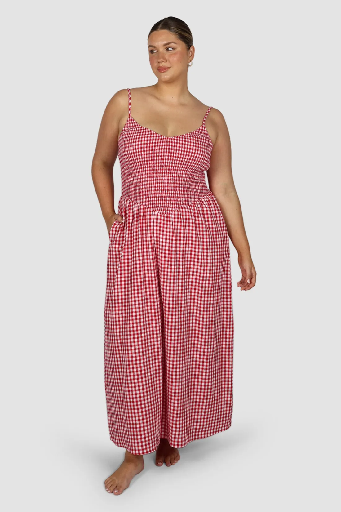 Fayt Dresses | Dresses | YARA DRESS RED GINGHAM